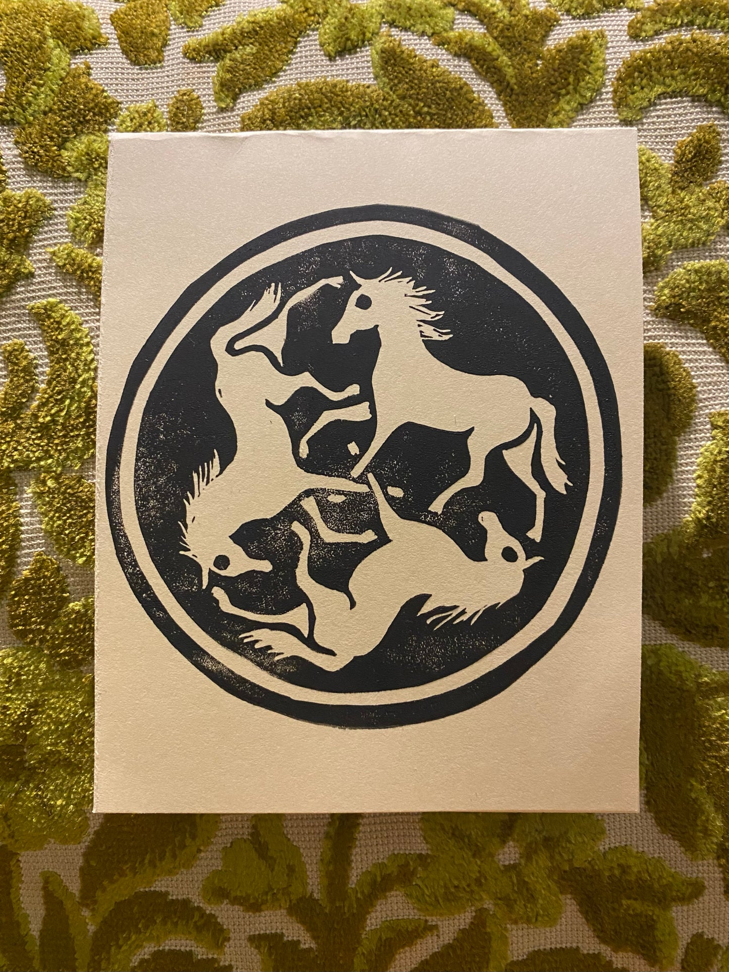 Holiday Lino Cut Cards