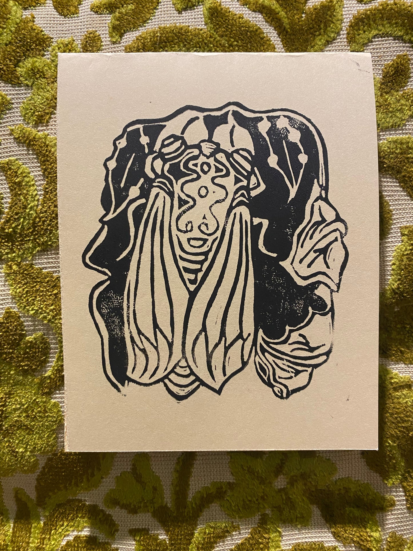 Holiday Lino Cut Cards