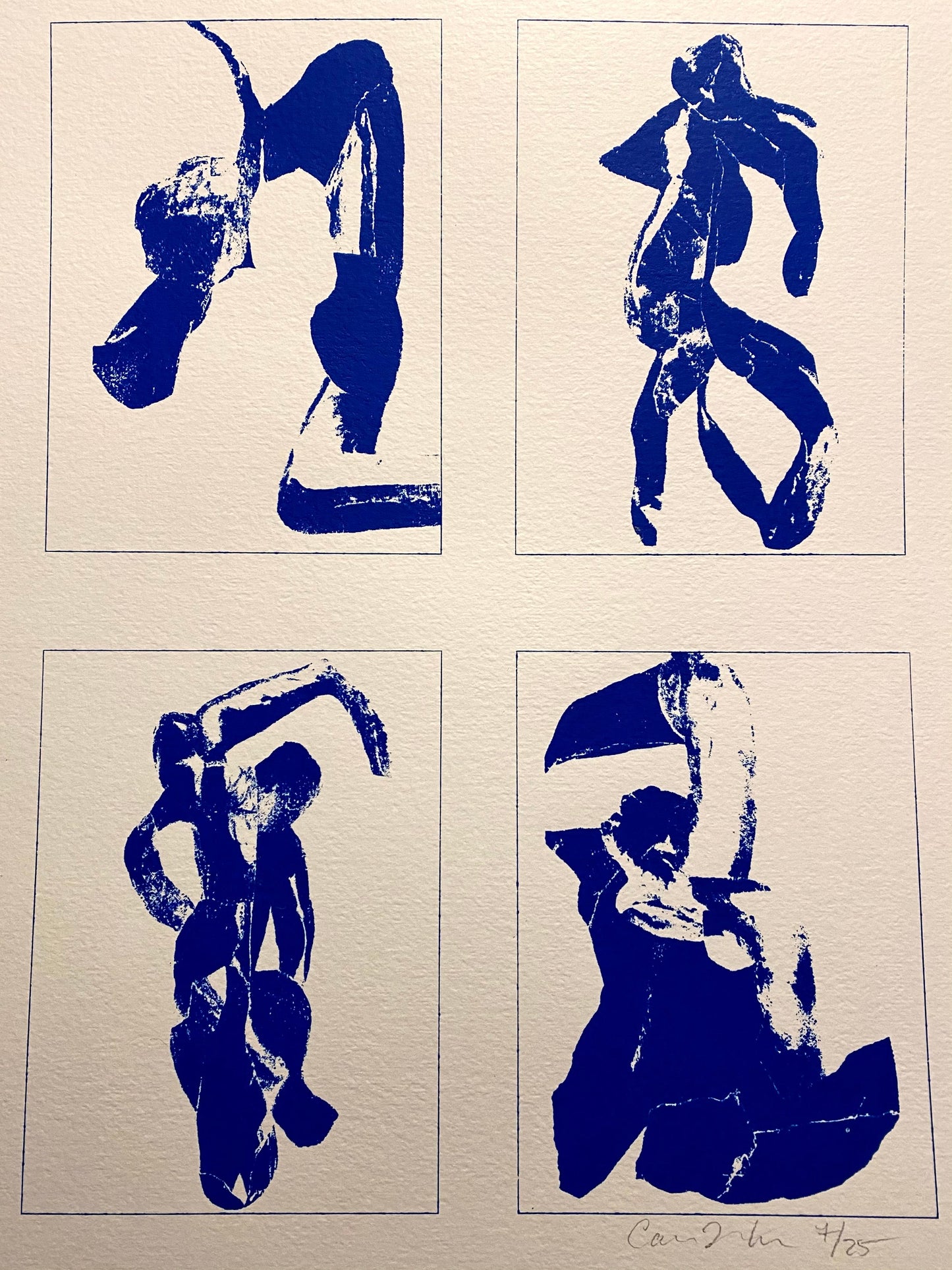 “Figure Series” in blue - Limited edition* silk screen prints (25)